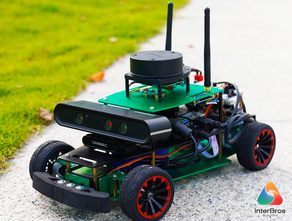 Yahboom ROSMASTER R2 ROS2 Robot com Estrutura de Chassis Ackermann , NVIDIA Módulo Jetson Orin NX 8GB ou Raspberry Pi na internet