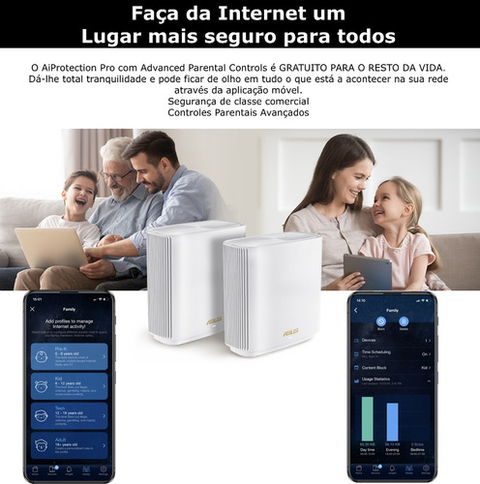 Novo Asus ZenWifi ET8 Tri Band Mesh WiFi 6E | Cobertura de até 510m² | Segurança de Grau empresarial Vitálicia | VPN Integrada - comprar online