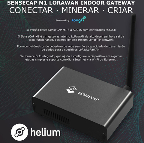 Sensecap M1 Indoor Gateway | Minerador Helium | Protocolo LoRaWAN | AU915 - tienda online