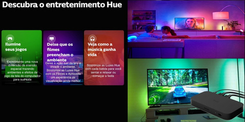 Imagem do Philips Hue Play Gradient Lightstrip Fita Led 65" TVs de 65" até 70"