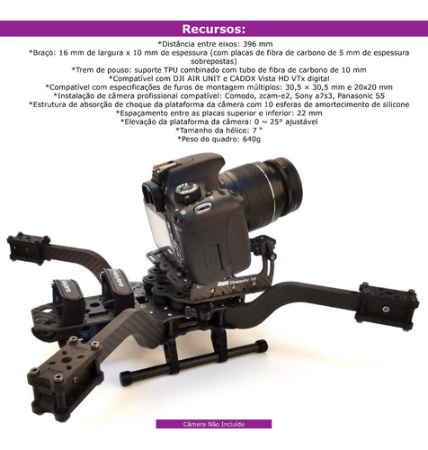 Holybro Kopis Cinematic X8 Frame Kit FPV Racing Drone , Estrutura Totalmente em Fibra de Carbono , 30088 on internet