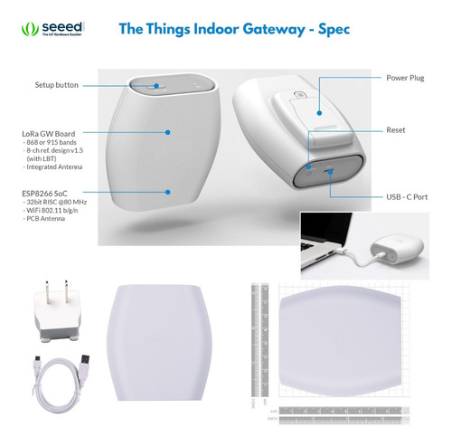 Seeed Studio AuU915 8 Channel Lorawan Gateway | Roteador de conectividade Wi-Fi ESP8266 integrado en internet