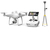 DJI Phantom 4 RTK Quadcopter Drone + Estação Base D-RTK 2 High Precision GNSS Mobile Station com Tripé