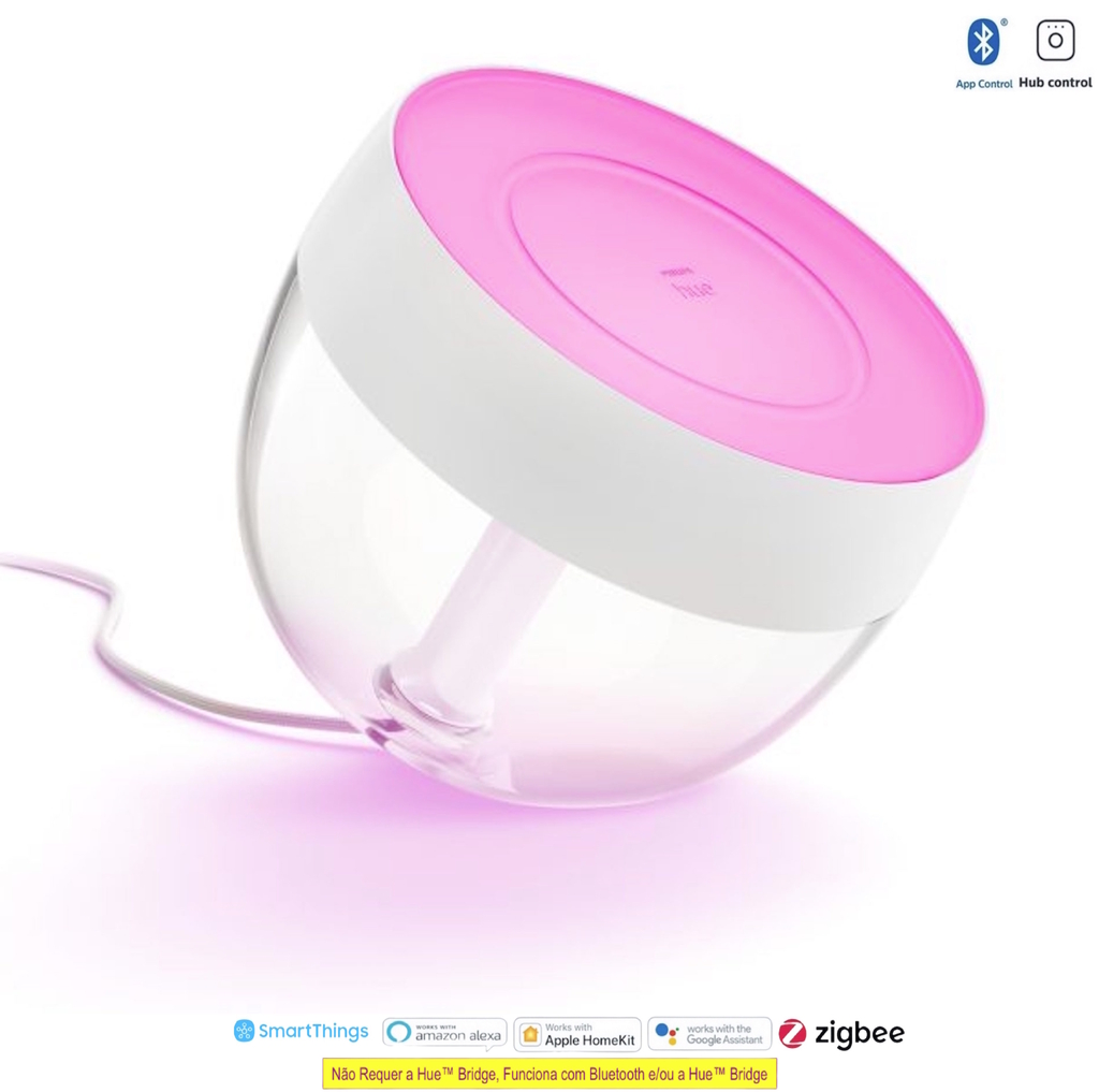 Philips Hue Iris White l White and Color Ambiance l Bluetooth Table Lamp Smart Lighting l 2ª Geração l Luminária de Mesa e Piso l Compatível com Alexa, Apple Homekit & Google Assistant | Funciona com Bluetooth e/ou com a Hue Bridge