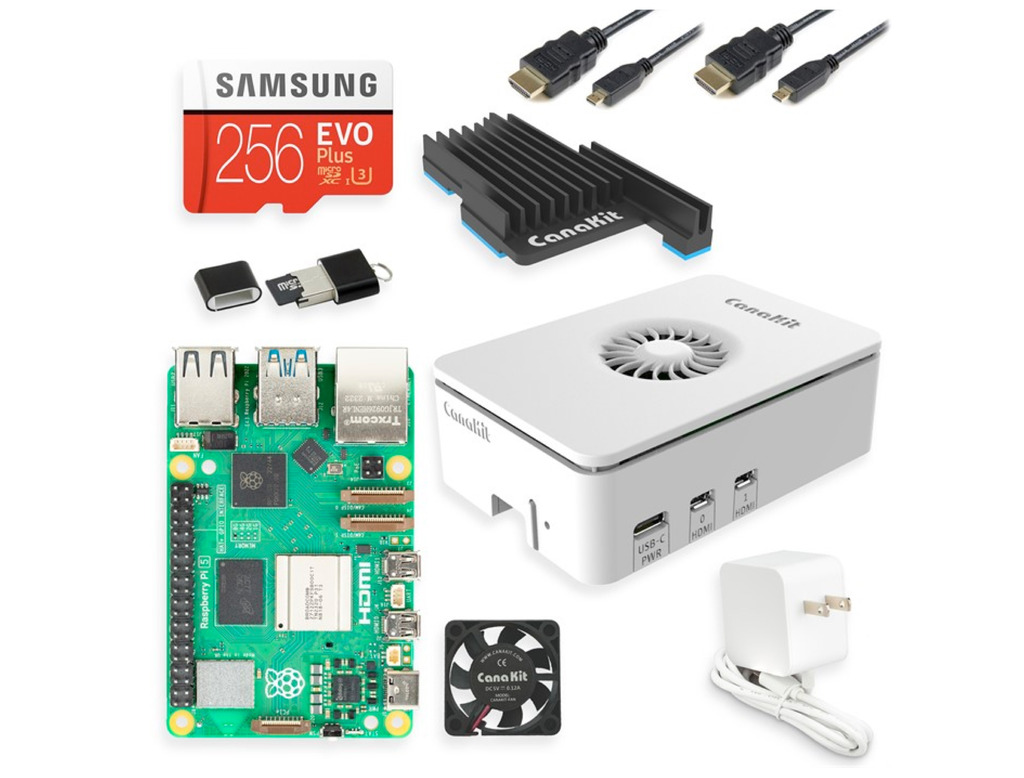 Raspberry Pi 5 Starter MAX Kit 8GB - Turbine White