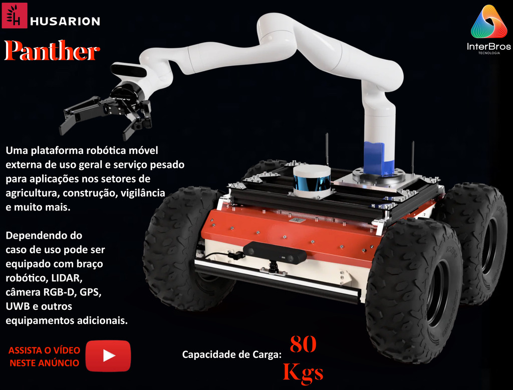 Husarion Panther Outdoor AMR , Unmanned Ground Vehicle , Autonomous, Open Source Robot Platform - comprar online