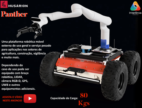 Husarion Panther Outdoor AMR , Unmanned Ground Vehicle , Autonomous, Open Source Robot Platform - comprar online