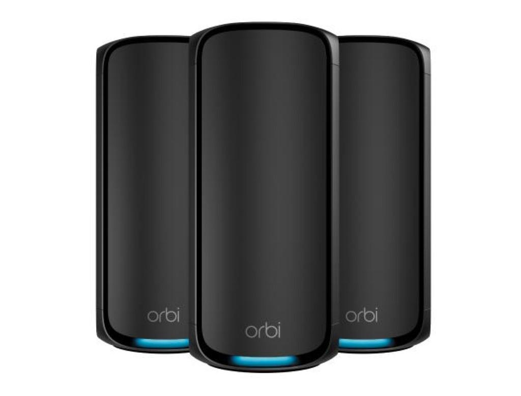 NETGEAR Orbi 970 Series Quad-Band WiFi 7 Mesh Network System RBE973S, 10 Gig Internet Port, BE27000 , 930m²