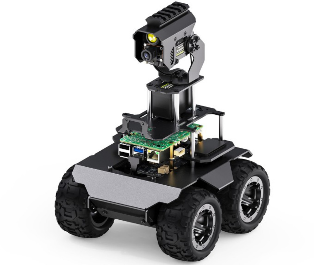 WaveShare RaspRover Open-source 4WD AI Robot, Dual controllers, All-metal Body, Computer Vision, Raspberry Pi 5