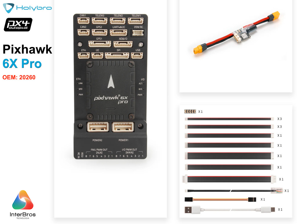 Holybro Pixhawk 6X Pro , High-performance Industrial IMU , Controlador de Voo , 20260 na internet