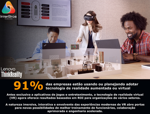 Lenovo ThinkReality VRX All-in-one headset Virtual Reality / Mixed Reality 12DE0003US - Loja do Jangão - InterBros