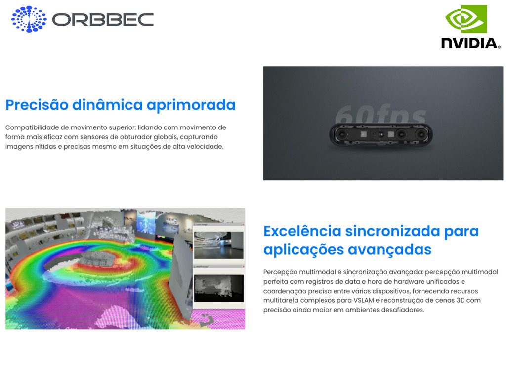 Orbbec GEMINI 335L , Sterero Depth Camera , IP65 , RGB Vision Integrated with NVIDIA Isaac Robotics Platform - loja online