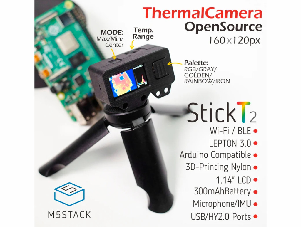 M5STACK M5StickT2 ESP32 Thermal Camera Development Kit (Lepton 3.0) , K016-T2 - loja online