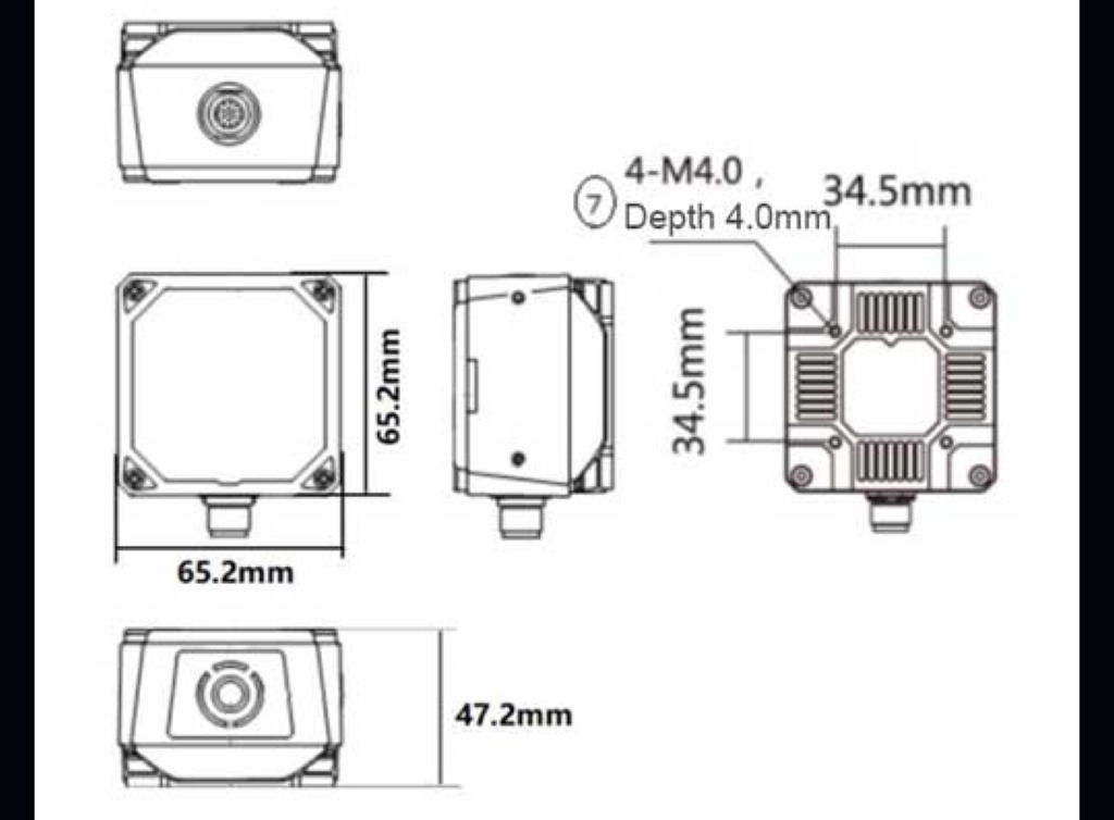 Imagem do Rakinda R2 Ethernet Industrial Fixed 2D Barcode Readers Industrial Scanner