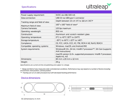 UltraLeap Leap Motion Controller 2 - comprar online