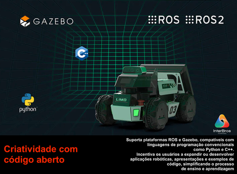 Imagem do Agilex LIMO , Open-Source Mobile Robot (ROS compatible) , Autonomous 4X4 Mobile Robot , Artificial Intelligence , Educacional , Pesquisa , Competição , +12 anos