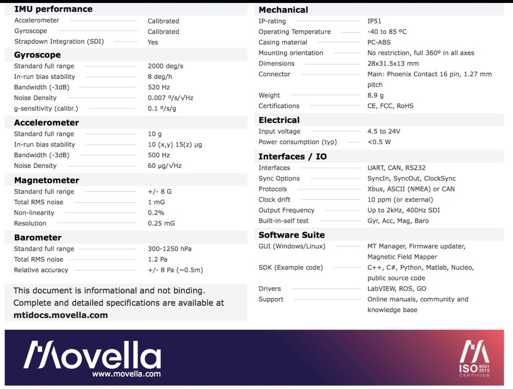 Movella Xsens MTi-610 IMU Vision Navigator Dual RTK GNSS/INS - Loja do Jangão - InterBros