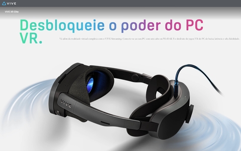HTC VIVE XR Elite VR System l Headset Standalone , Funciona com ou sem cabos e sem PC , Realidade Aumentada (AR) , Realidade Virtual (VR) 99HATS002-00 - loja online