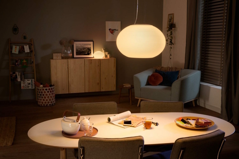 Philips Hue White & Color Ambiance Flourish Pendant Light l 2ª Geração l Luminária Pendente Inteligente l Bluetooth e WiFi l Alto Fluxo Luminoso 2.750 lumen l LED Integrado l Compatível com Alexa, Apple Homekit & Google Assistant | Funciona com Bluetooth e/ou com a Hue Bridge na internet