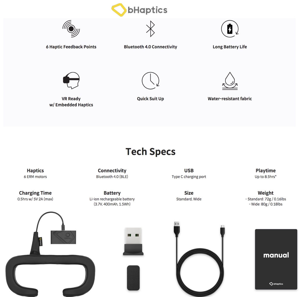 bHaptics Tactsuit l Wearable Haptic Vest , Colete Háptico , Trajes Hápticos de Corpo Inteiro , Compatível com VR PC PS4/5 XBOX en internet