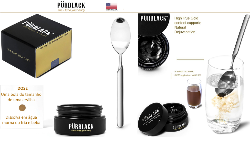 Pürblack Shilajit l Genuíno l Live Resin l Puro Ouro l Shilajit de 5ª Geração de Alta Eficácia l Suplemento Vitamínico Natural l Estimulante Biogênico l 30 gramas - online store