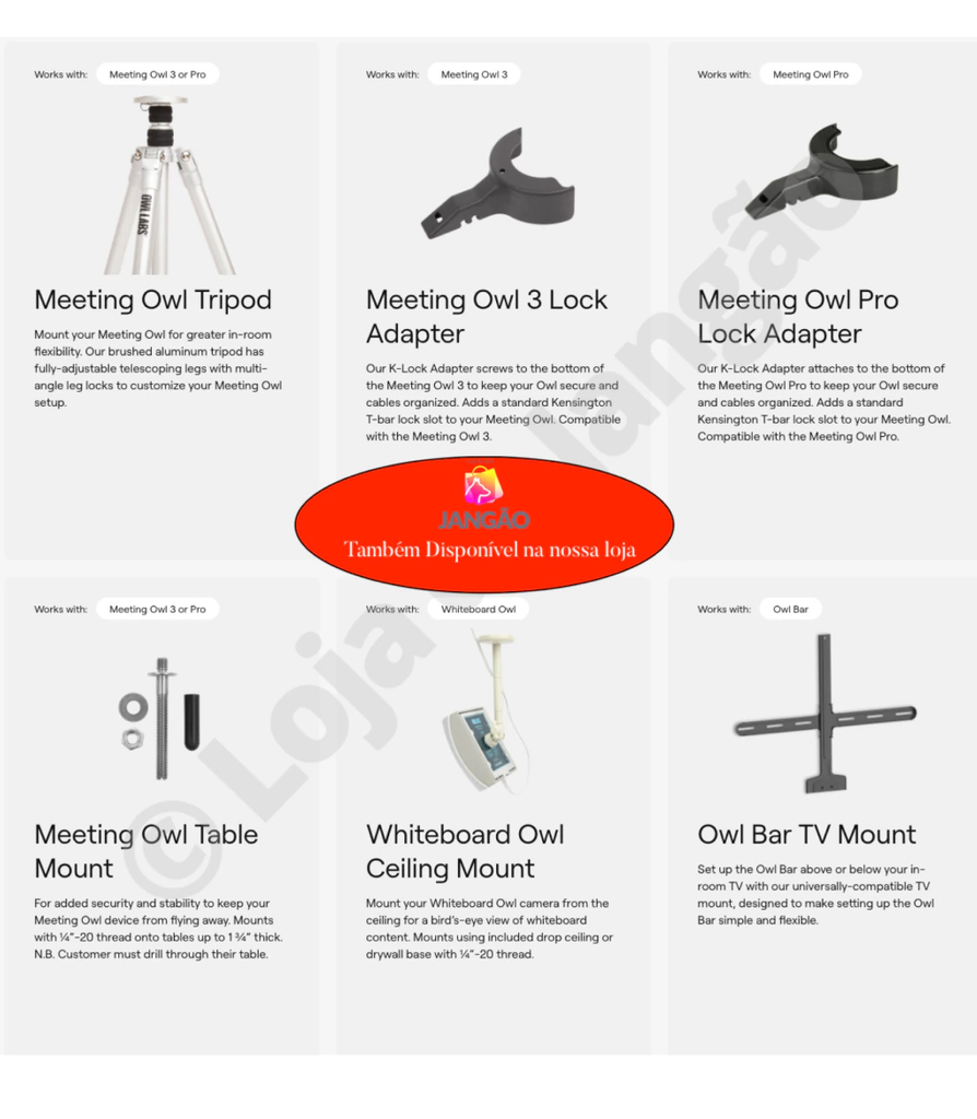 Owl Labs Meeting Owl 3 360° 1080p + OWL BAR 4K Frontal + Expansion Mic , Sistema Multi-Câmera de Videoconferência Inteligente en internet