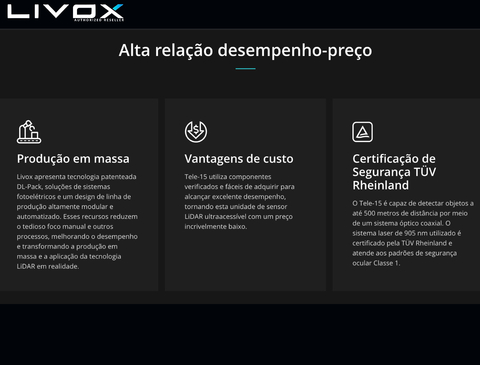 LIVOX TECH TELE-15 LiDAR - Loja do Jangão - InterBros