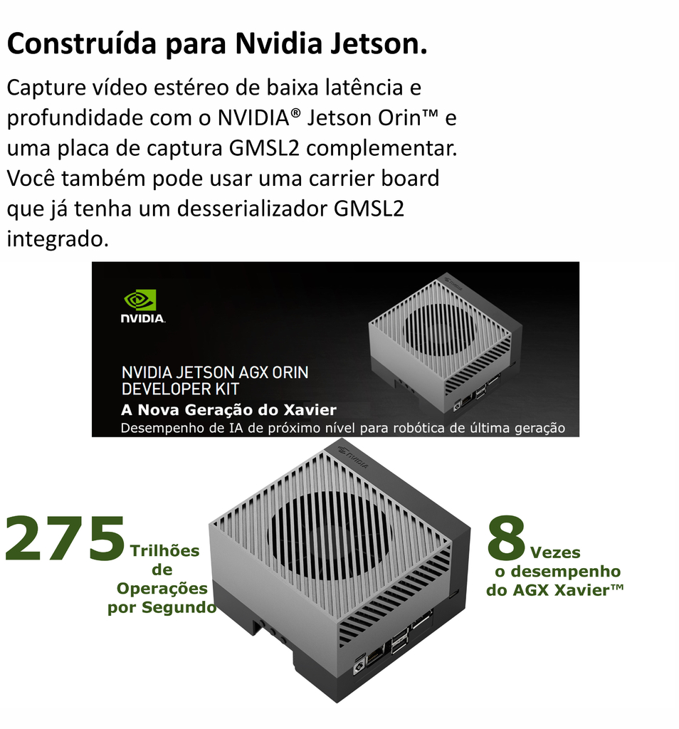 Stereolabs ZED X Mini Stereo Camera Designed for NVIDIA Jetson AGX Orin - Loja do Jangão - InterBros