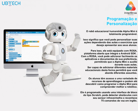 UBTECH Robotics Alpha Mini Humanoid Educational Robot , Robot de Companhia, +9 anos on internet