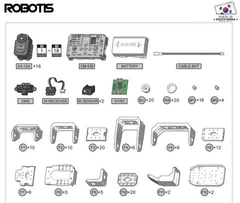 Robotis Bioloid Premium Robot Developer Kit , Educacional , Idade: 15+ - tienda online