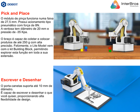 Image of Dobot Magician Lite Robotic Arm , Stem Education , Braço Robótico Educacional , +8 anos