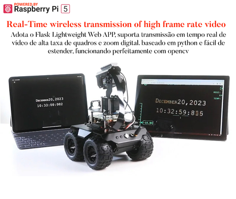 WaveShare RaspRover Open-source 4WD AI Robot, Dual controllers, All-metal Body, Computer Vision, Raspberry Pi 5 - online store