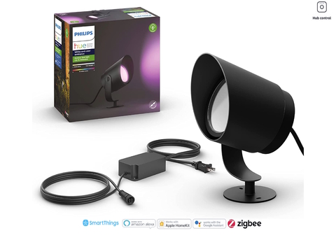 Philips Hue White & Color Ambiance Lily XL | Outdoor Smart Spot Light Base Kit | Fonte de Alimentação Incluída | Projetor Poderoso 1,060 lumens | Compatível com Alexa, Apple Homekit & Google Assistant | Requer Hue Bridge