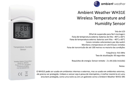 Ambient Weather WS-2902 Estación Meteorológica WiFi, monitoreo en tiempo  real por internet y alertas, plataforma web – Tecnoindustry