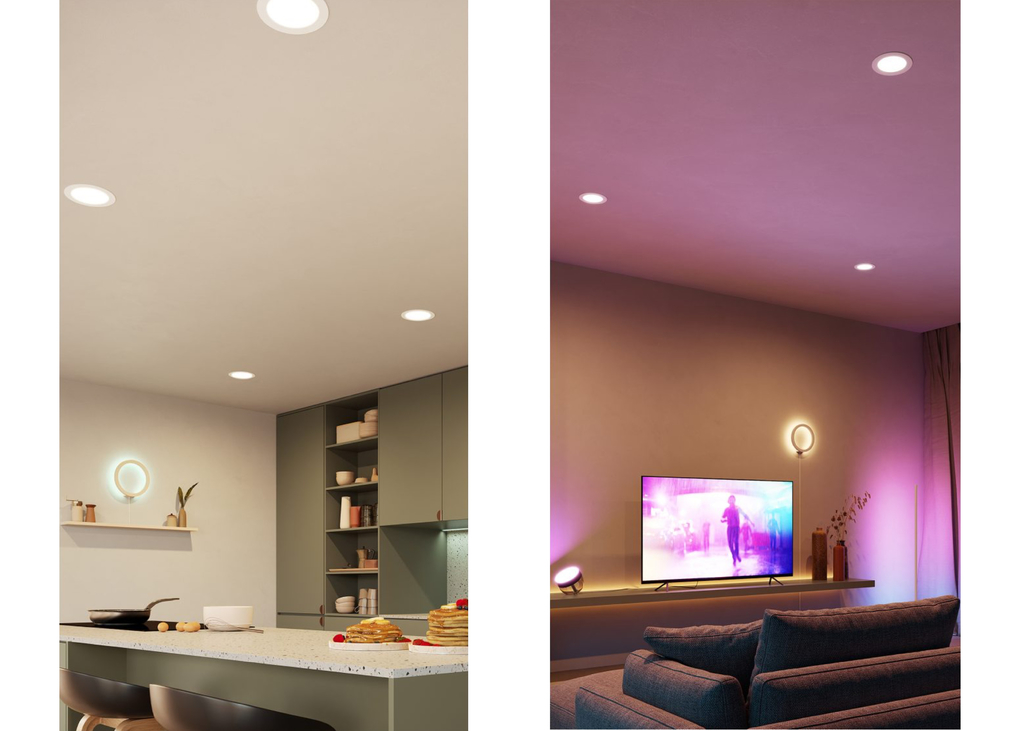 Image of Philips Hue White and Color Ambiance Bluetooth , Slim Smart Downlight 5"/6" , ‎1200 Lumen , 3ª Geração