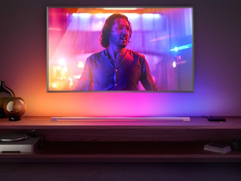 Philips Hue Play Gradient Lightstrip Fita de LED 75" + Hue Light Tube Large + Hue Sync Box TVs Maiores do que 75" - loja online