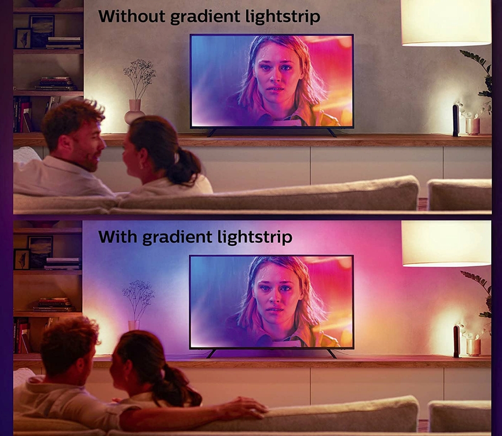 Philips Hue Play Gradient Lightstrip 55" + Hue Hdmi Sync Box TVs de 55" até 60" - Loja do Jangão - InterBros