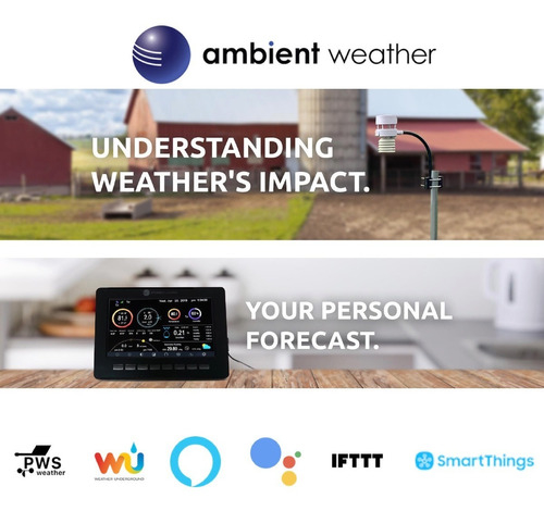 Ambient Weather WS-5000 Estação Metereológica Ultrassônica WiFi Alcance de 300 metros Compatível com Alexa e Google Internet Conectada - online store