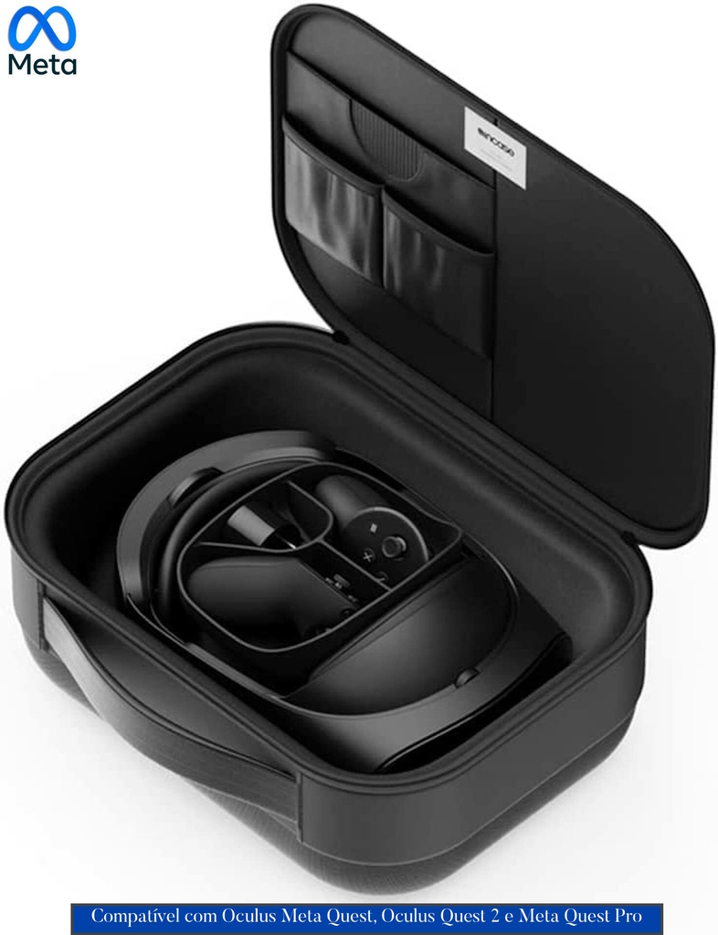 Bolsa Case para o Meta Quest Pro l Incase Carry Case l Proteção total para o headset, controllers e acessórios l Compatível com Meta Quest, Meta Quest 2 e Meta Quest Pro