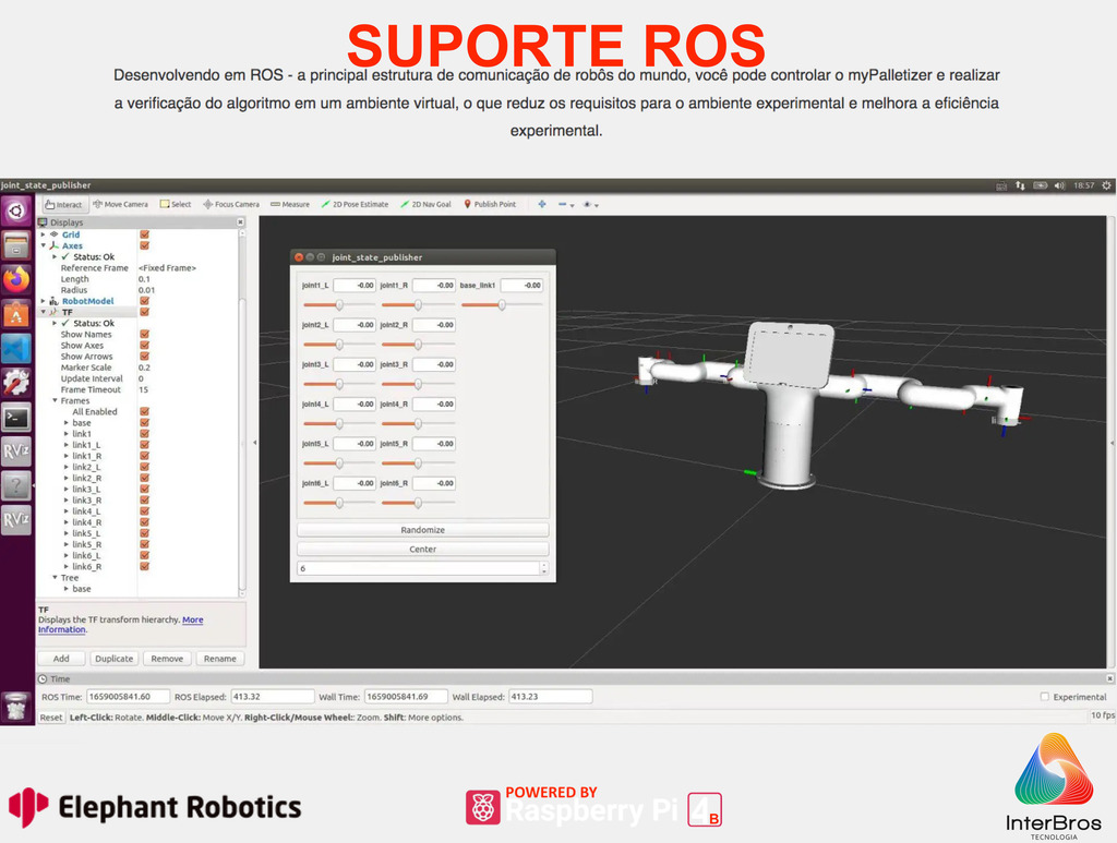 Image of Elephant Robotics myBuddy 280 , Double 6-Axies Collaborative Robot, Dual Arm Robot , Raspberry Pi