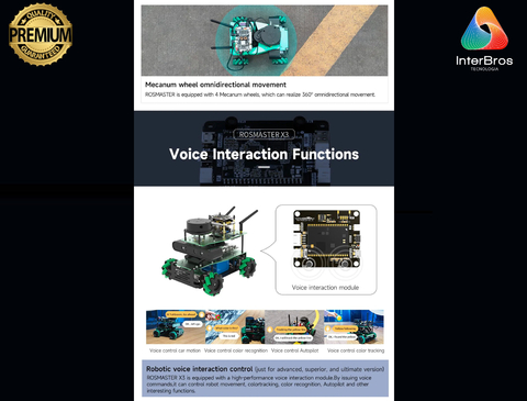 Yahboom ROSMASTER X3 ROS2 Robot with Mecanum Wheel, NVIDIA Módulo Jetson Orin NX 8GB , ORIN NANO ou Raspberry Pi - buy online