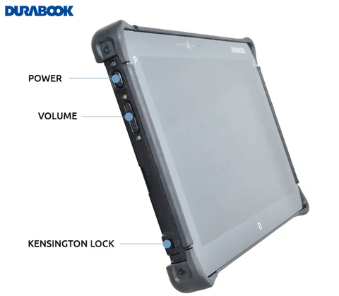 Durabook l R8 Rugged Tablet l Tablete Industrial Robusto l Elegante e Super Compacto l Formato de bolso l 8.0" (1280 x 800) LCD DynaVue® SR display com 800 nits l Personalizável l Projetado para os ambientes mais severos l Peça um orçamento