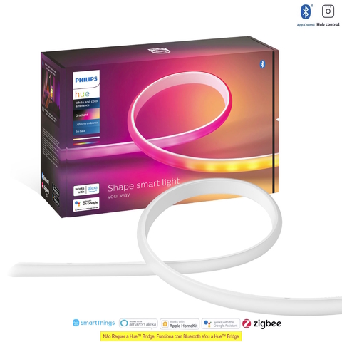 Nova Philips Hue Ambiance Gradient Lightstrip Nova Fita de LED Inteligente Base Kit 2 metros - comprar online