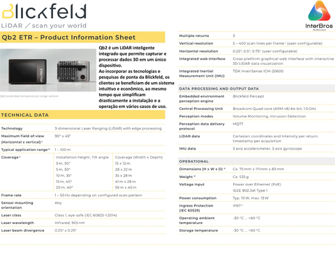 Image of Blickfeld QB2 3D LiDAR