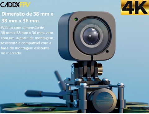 Caddx Walnut Action Camera À Prova D'água com Filtros ND8 e ND16 Drones Robots & UAVs