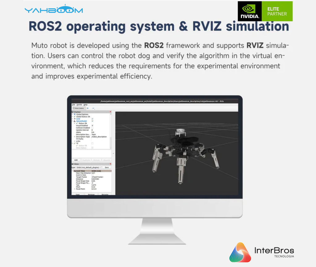 Yahboom 18DOF Muto RS ROS Robotic Kit DIY Programming Development Hexapod Robot, NVIDIA Jetson NANO 4GB B01 , 945-13450-0000-000 on internet