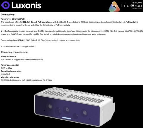 Luxonis OAK 4 D PRO , 48MP , IMX586 , RGB camera , Visão Robótica Noturna , Sistemas Automatizados , Fixed Focus - comprar online