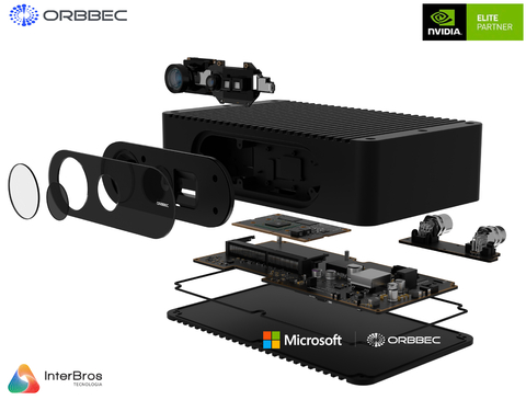 Orbbec Femto Mega I ToF Camera , NVIDIA Jetson Nano , Sterero Depth Camera , Tecnologia MicroSoft Azure