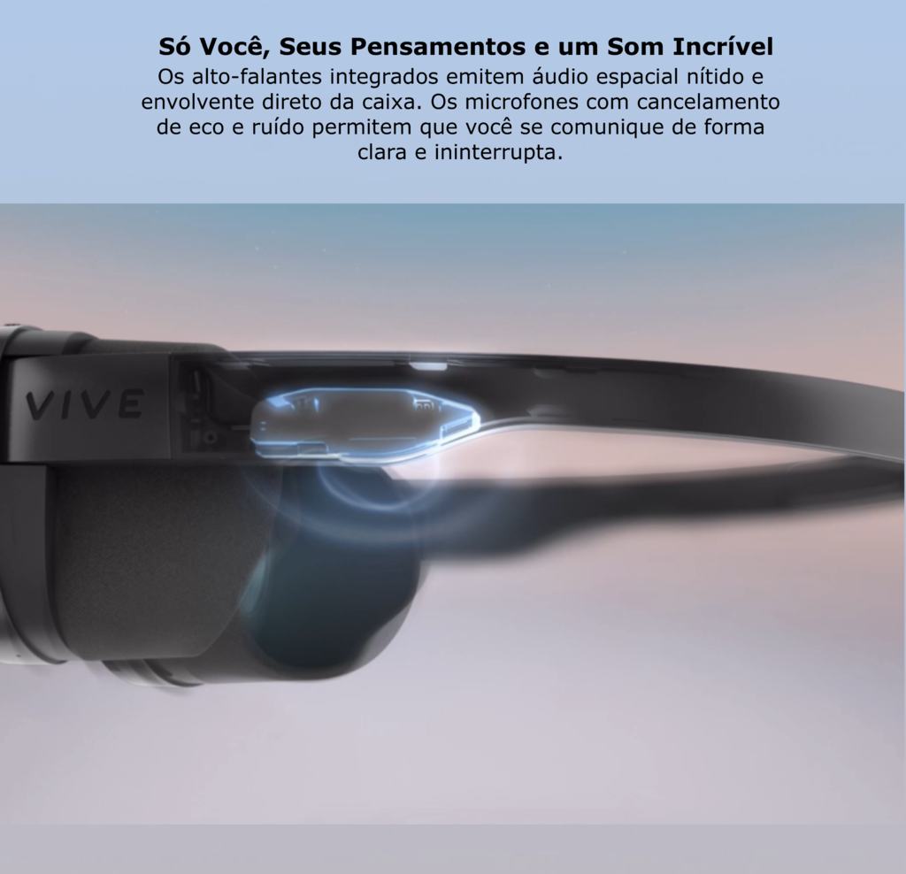 HTC VIVE FLOW CASE | Compacto e Leve A Serenidade Acontece | Os óculos VR Imersivos Feitos para o Bem-Estar e a Produtividade Consciente