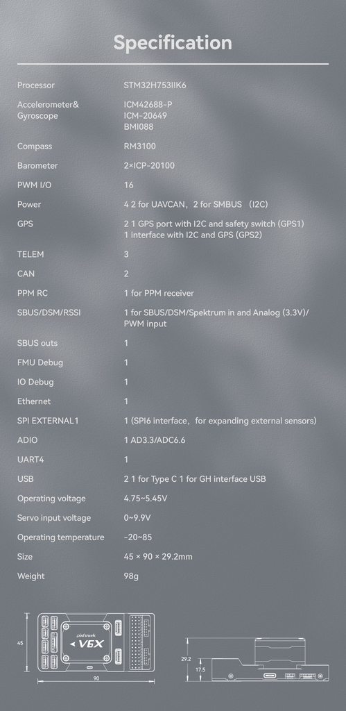 CUAV Pixhawk V6X flight controller Drones & UAVs